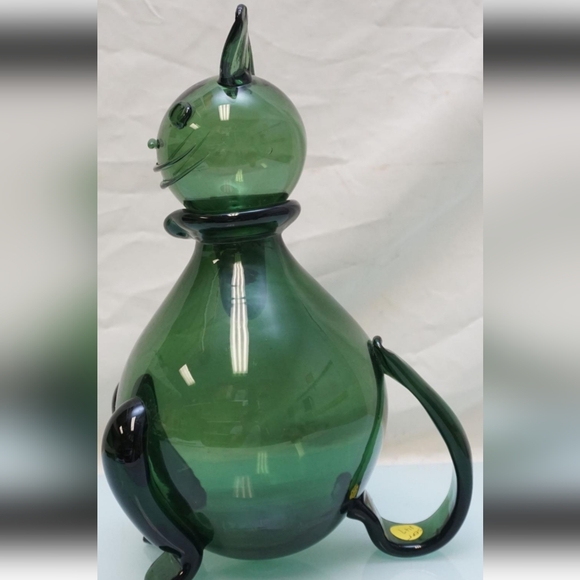 ISO Empoli Green Glass Rabbit Decanter Head NOT SELLING - Picture 3 of 3